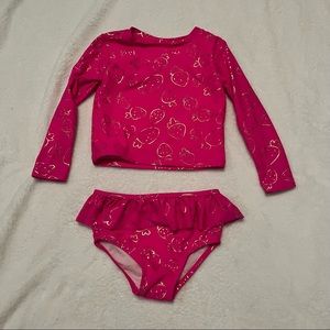 Strawberry Print Swim Set